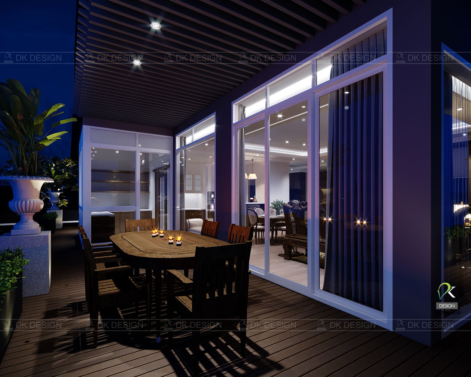 nội thất tân cổ điển căn hộ Penhouse