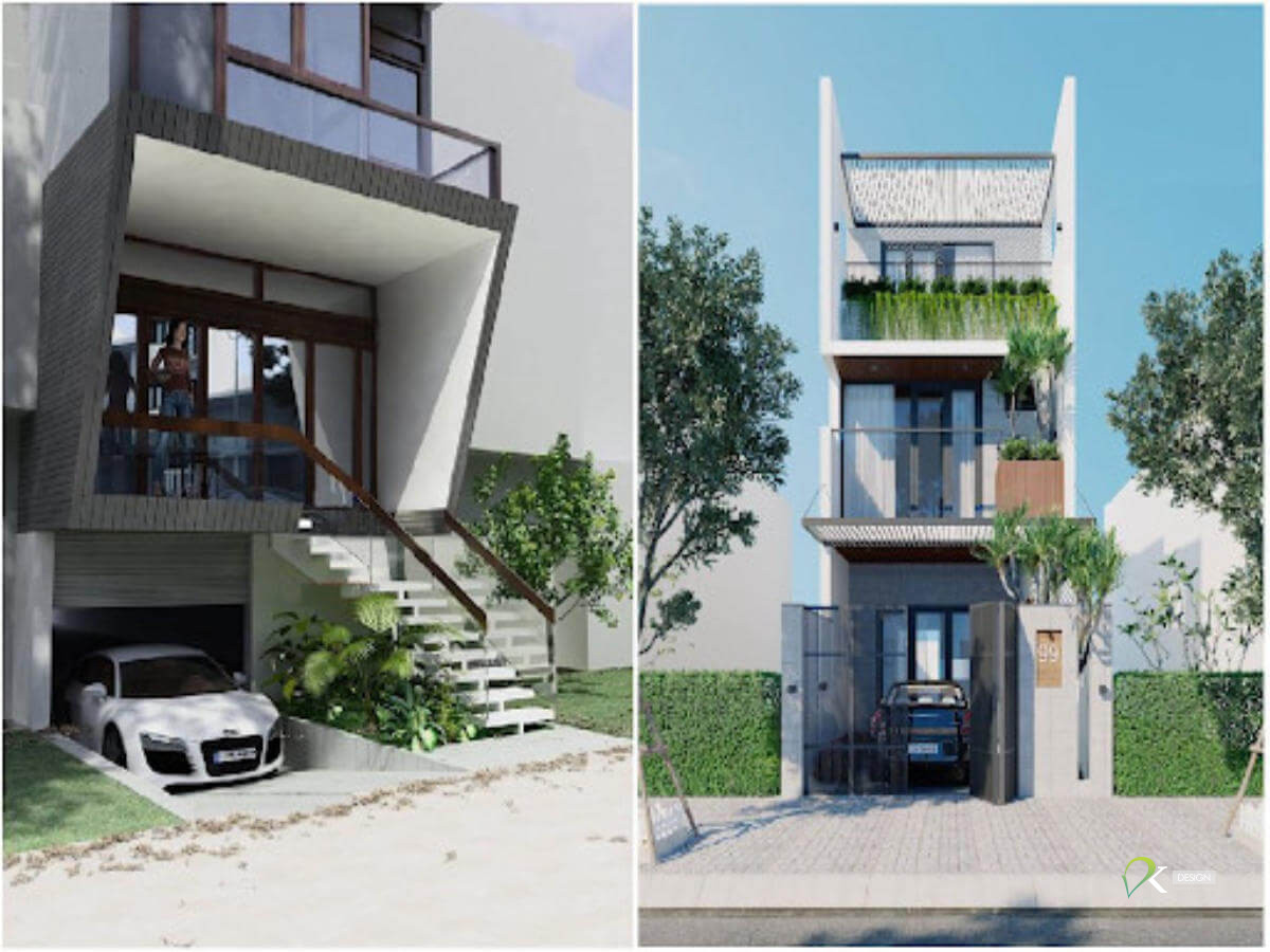 Lựa chọn vật liệu trong thiết kế nhà có gara Lựa chọn vật liệu trong thiết kế nhà có gara